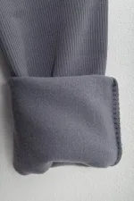 Лосини жіночі однотонні в рубчик, колір світло-сірий